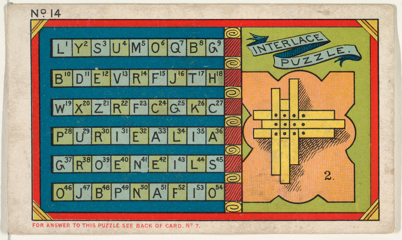 Vintage Interlace Puzzle No.14 Card