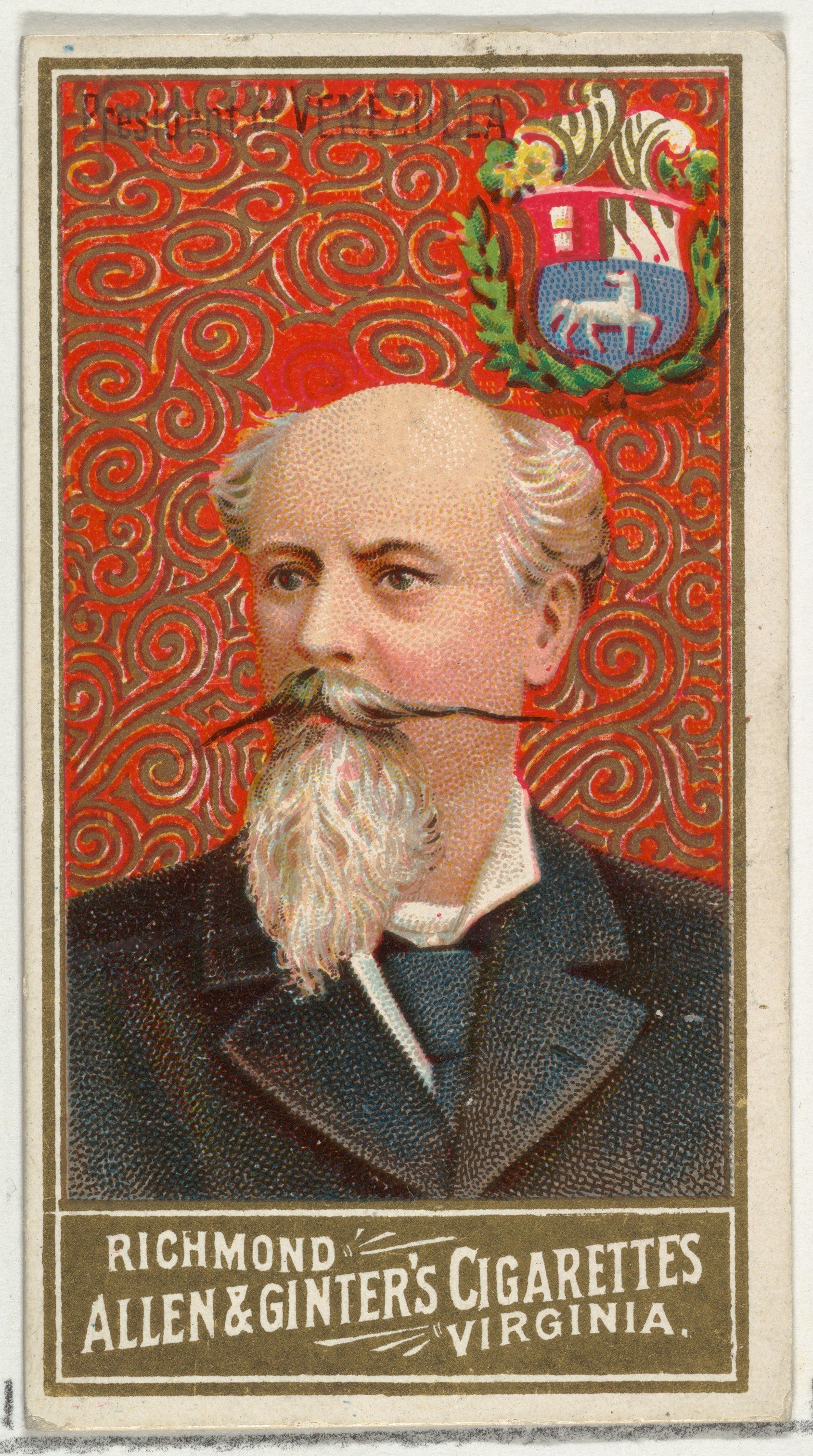 Vintage Cigarette Card of Venezuelan President