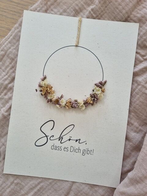 Dried Flower Greeting Card