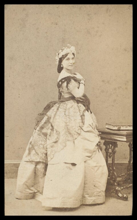 Vintage Studio Portrait of Victorian Woman