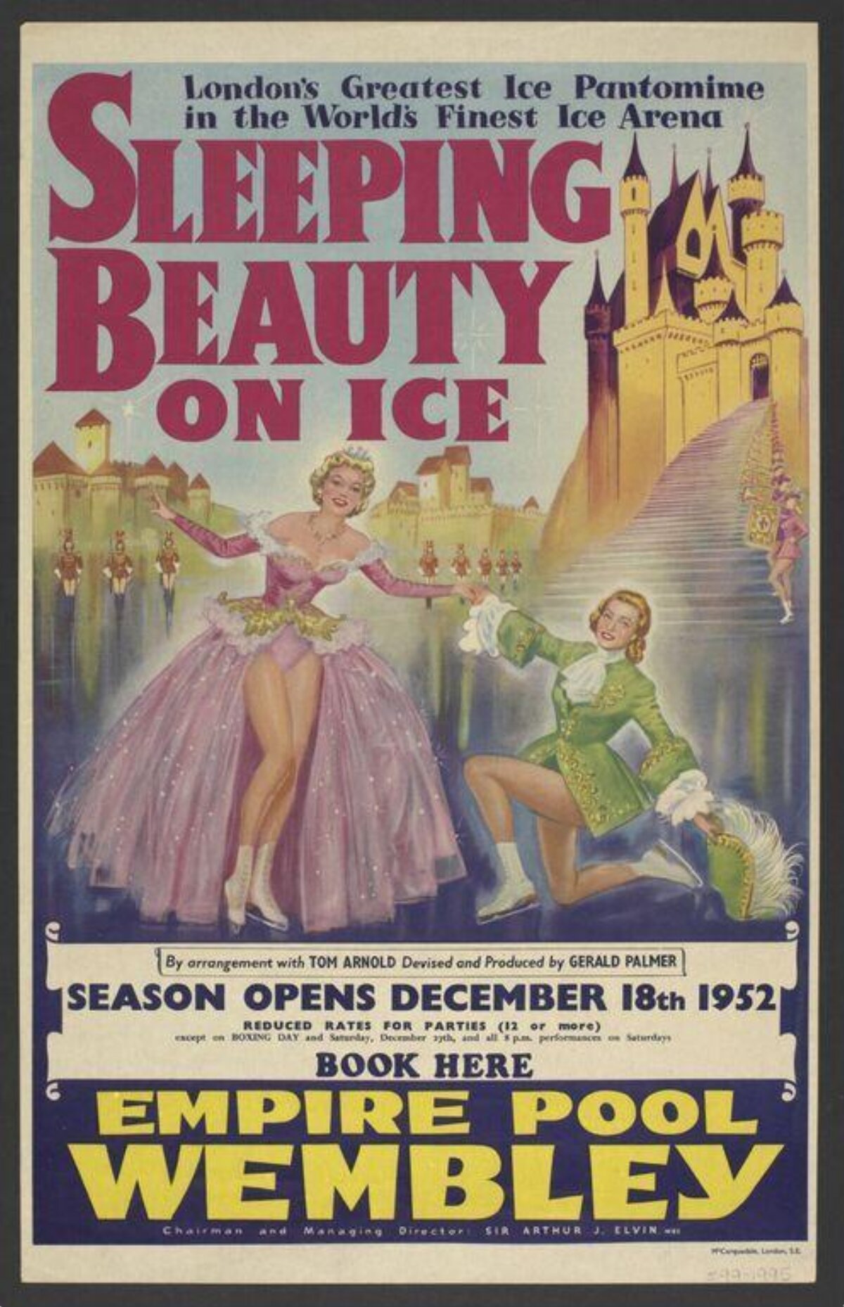 1952 Sleeping Beauty on Ice Show Poster