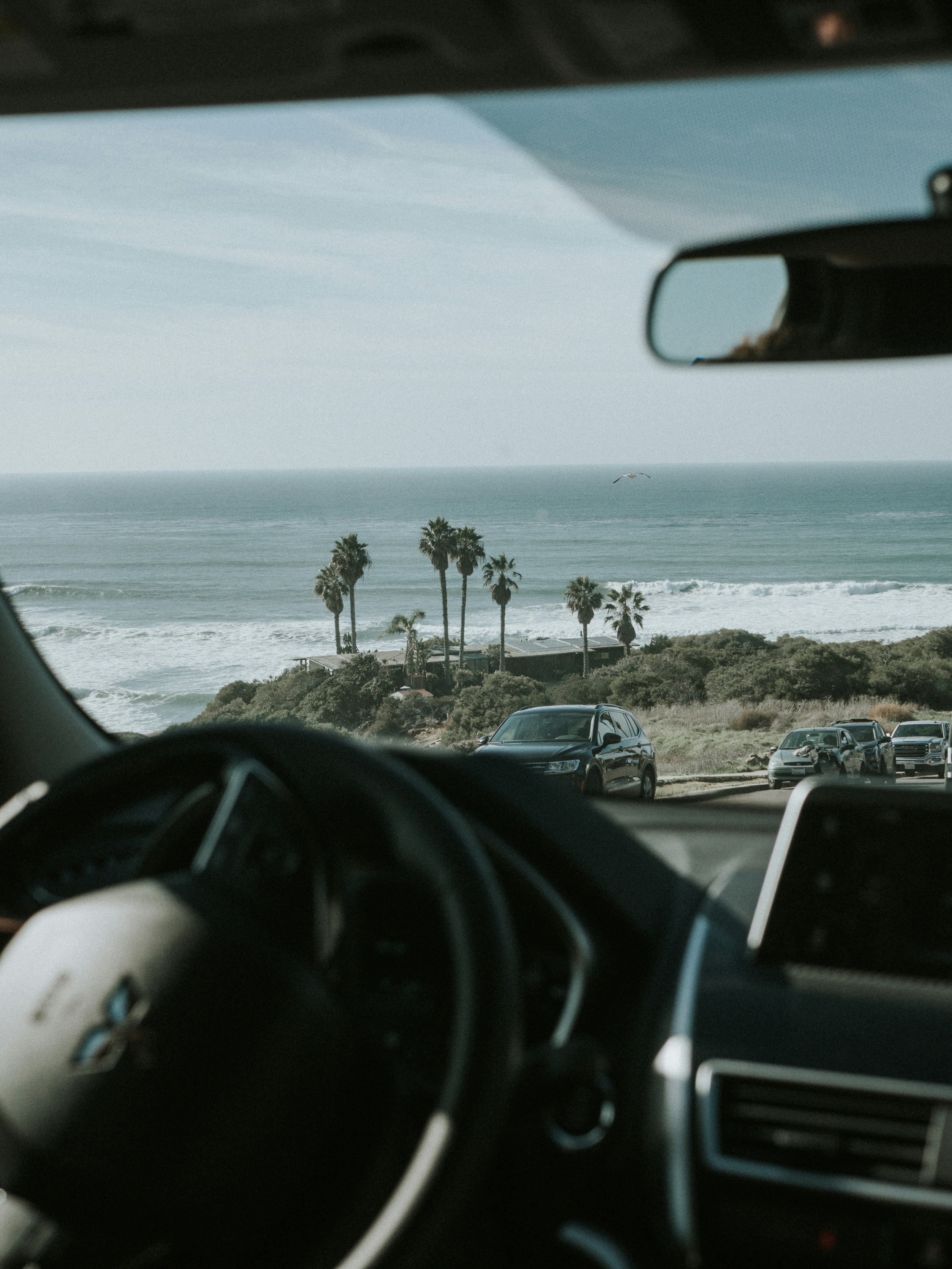 Coastal Ocean View From Car