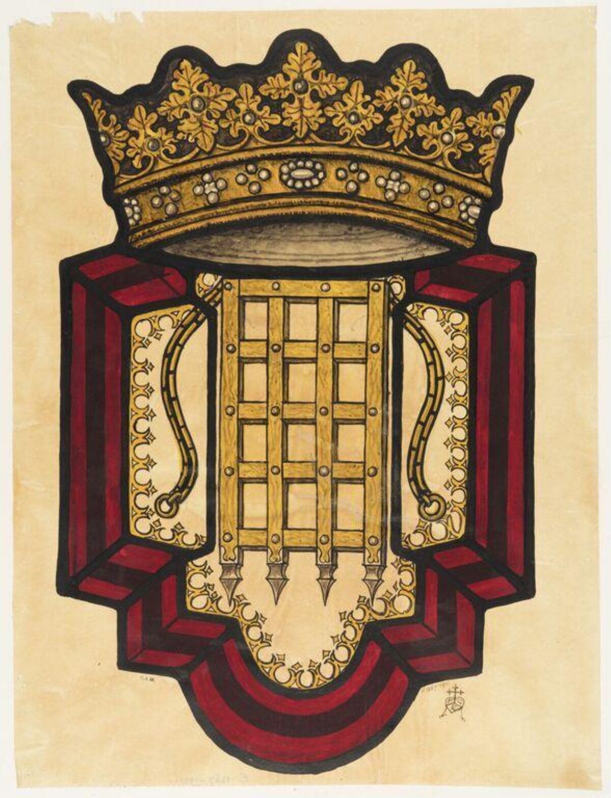 Hand-drawn Heraldic Coat of Arms