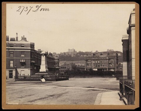 Vintage View of Dover Town and Castle