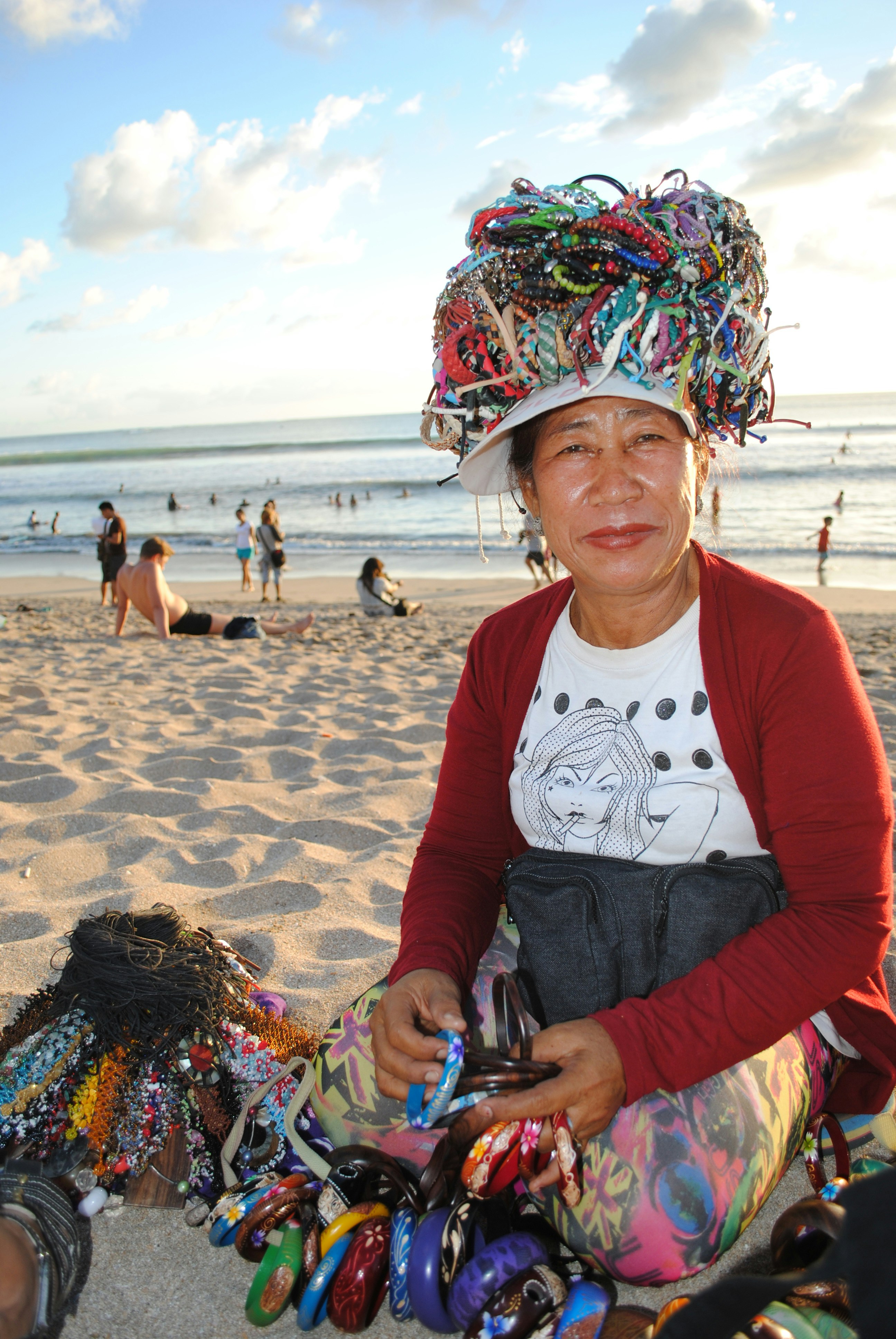 Jewelry Vendor on Sandy Beach