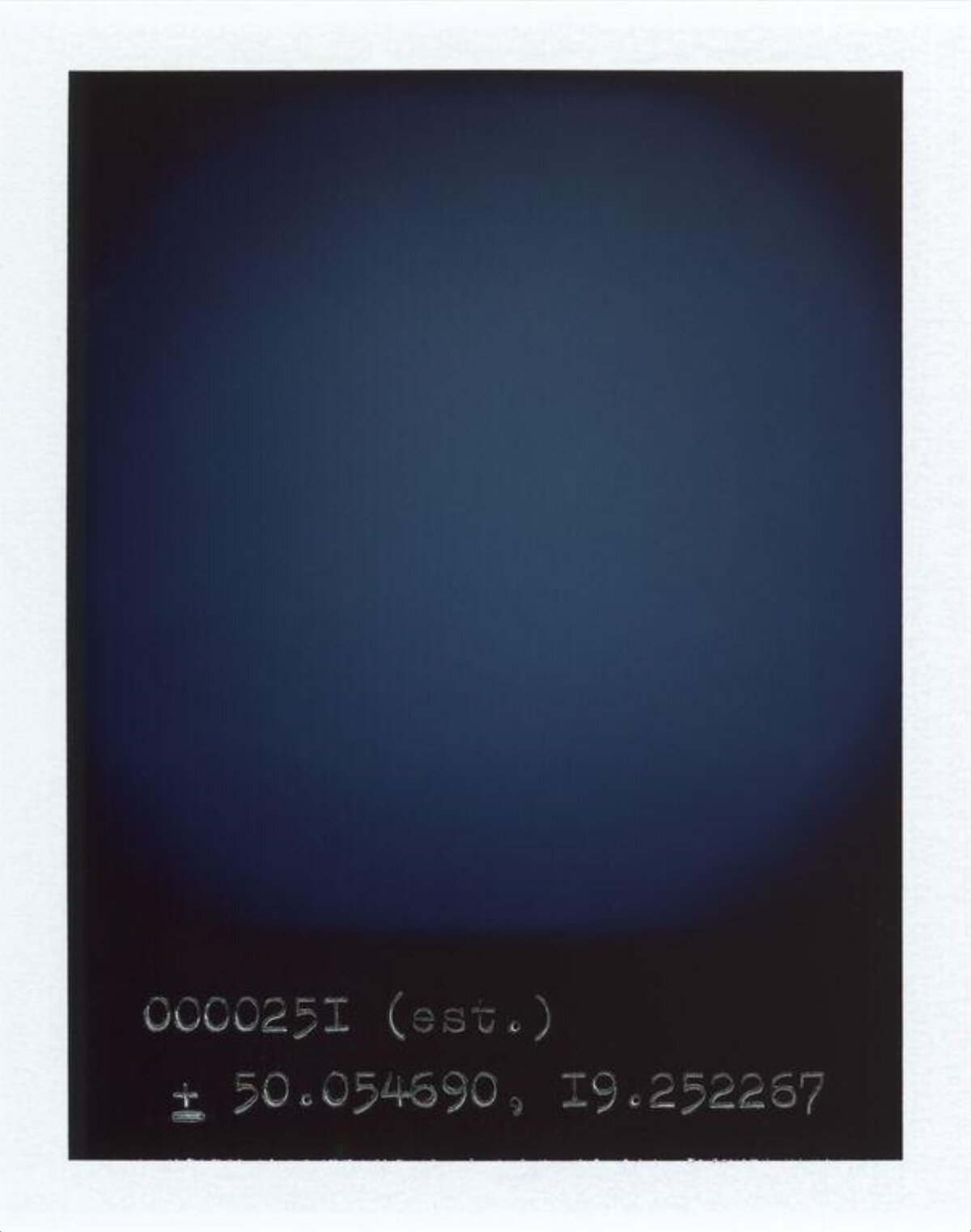 Blue Gradient Polaroid With Coordinate Text