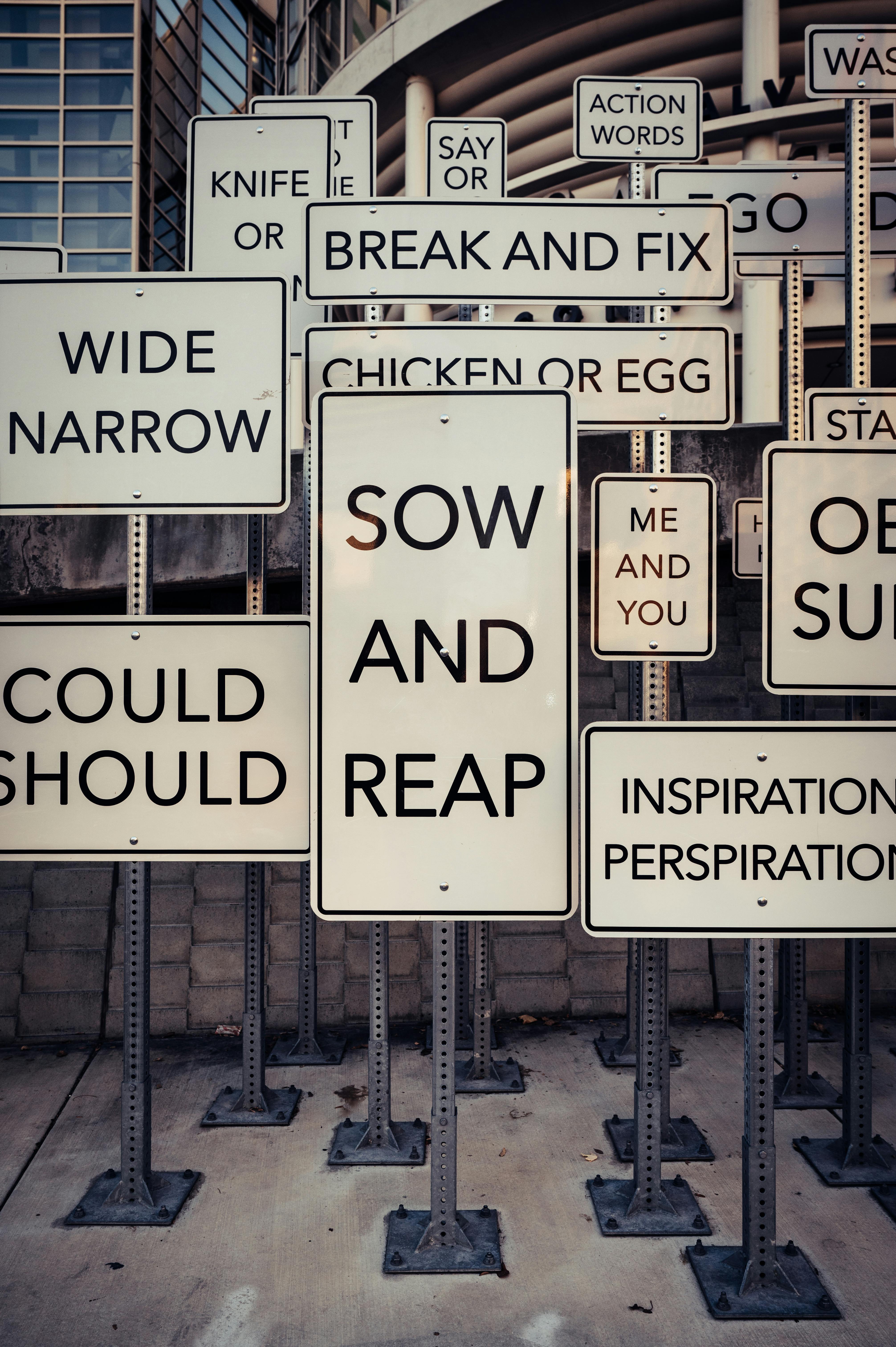 Phrase Road Sign Public Art Installation