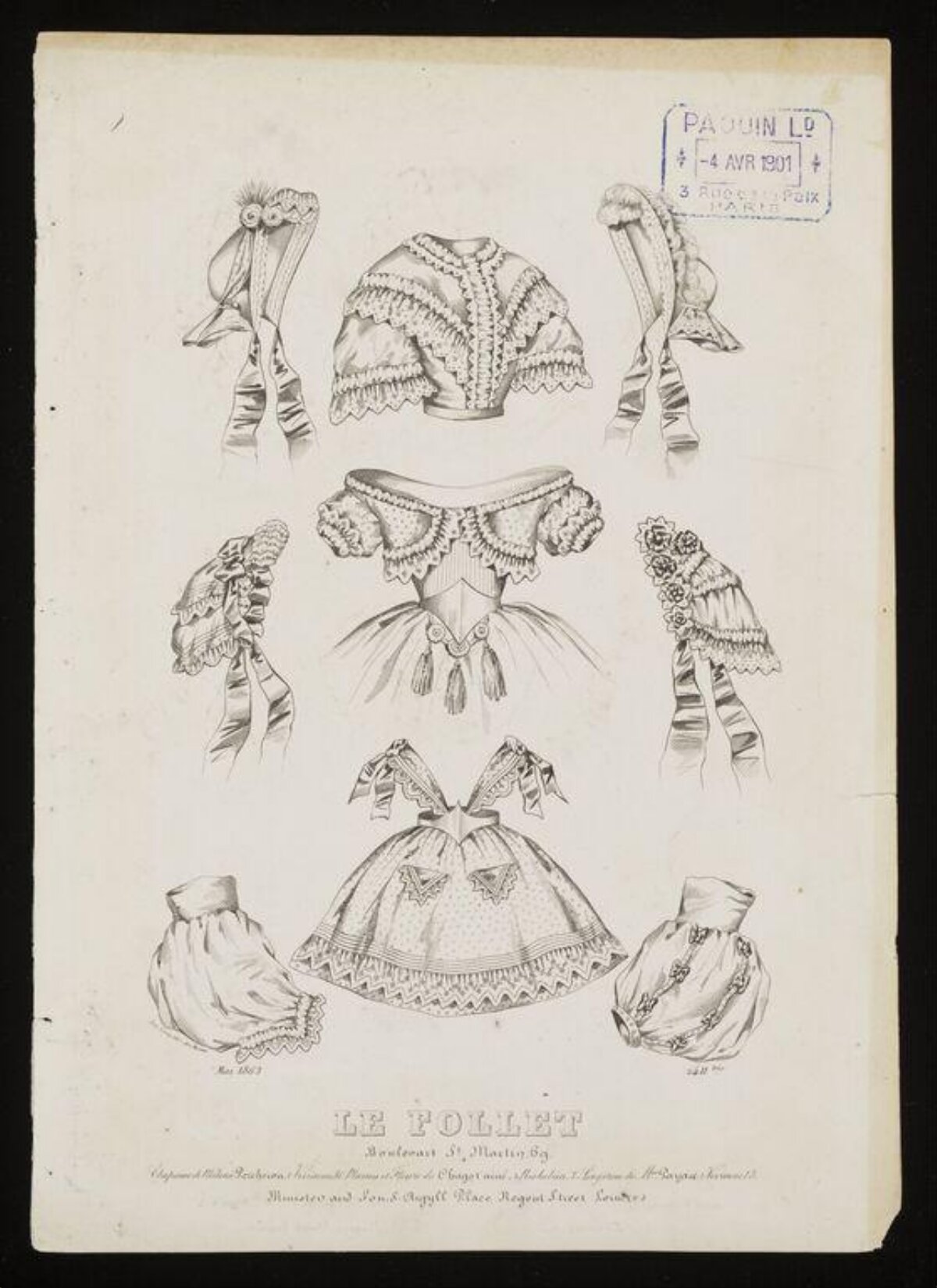 Le Follet Vintage Fashion Illustration