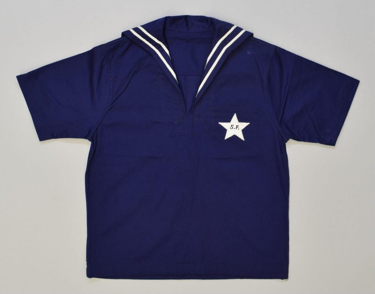 Navy Blue Short Sleeve Sailor Shirt