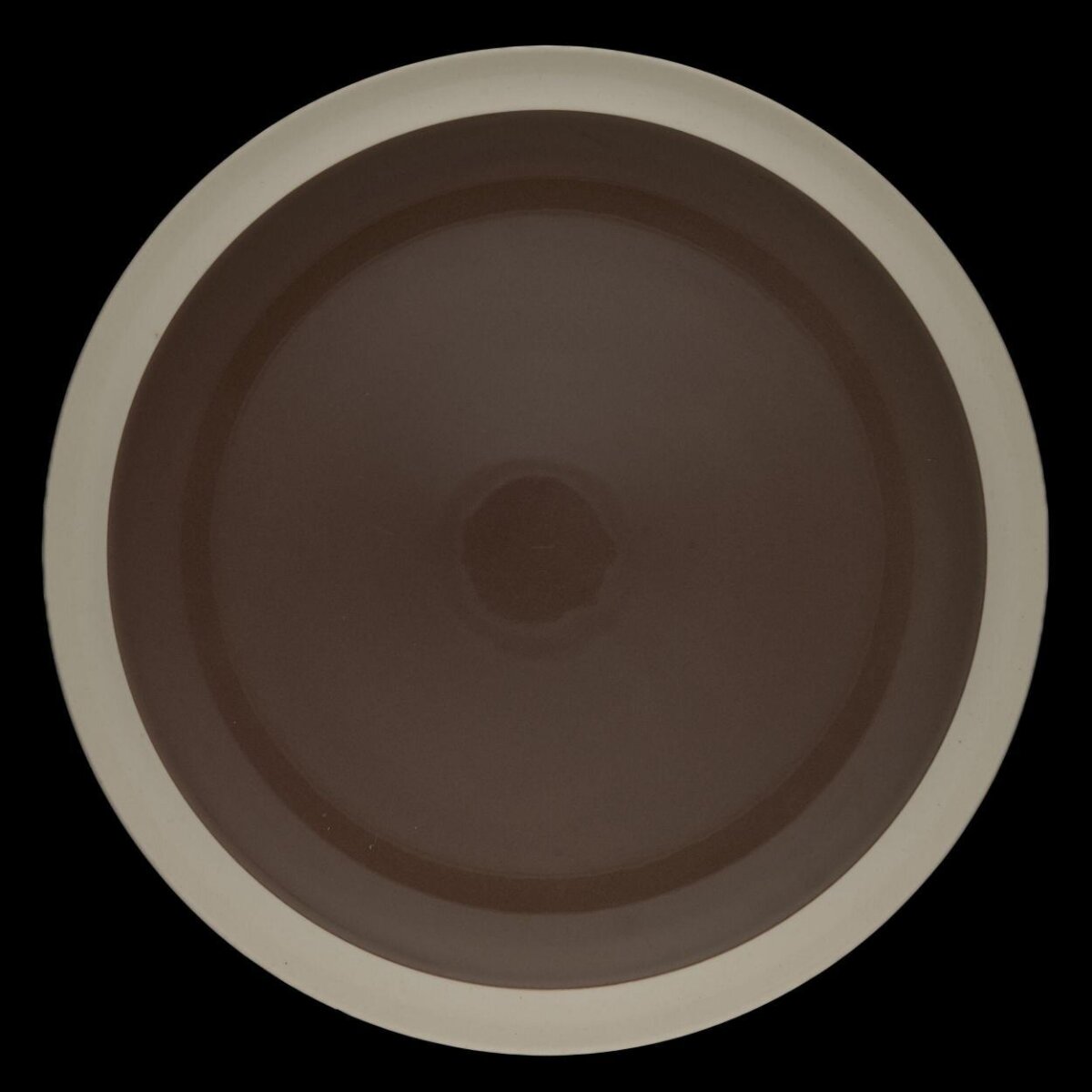Brown Beige Layered Round Plate