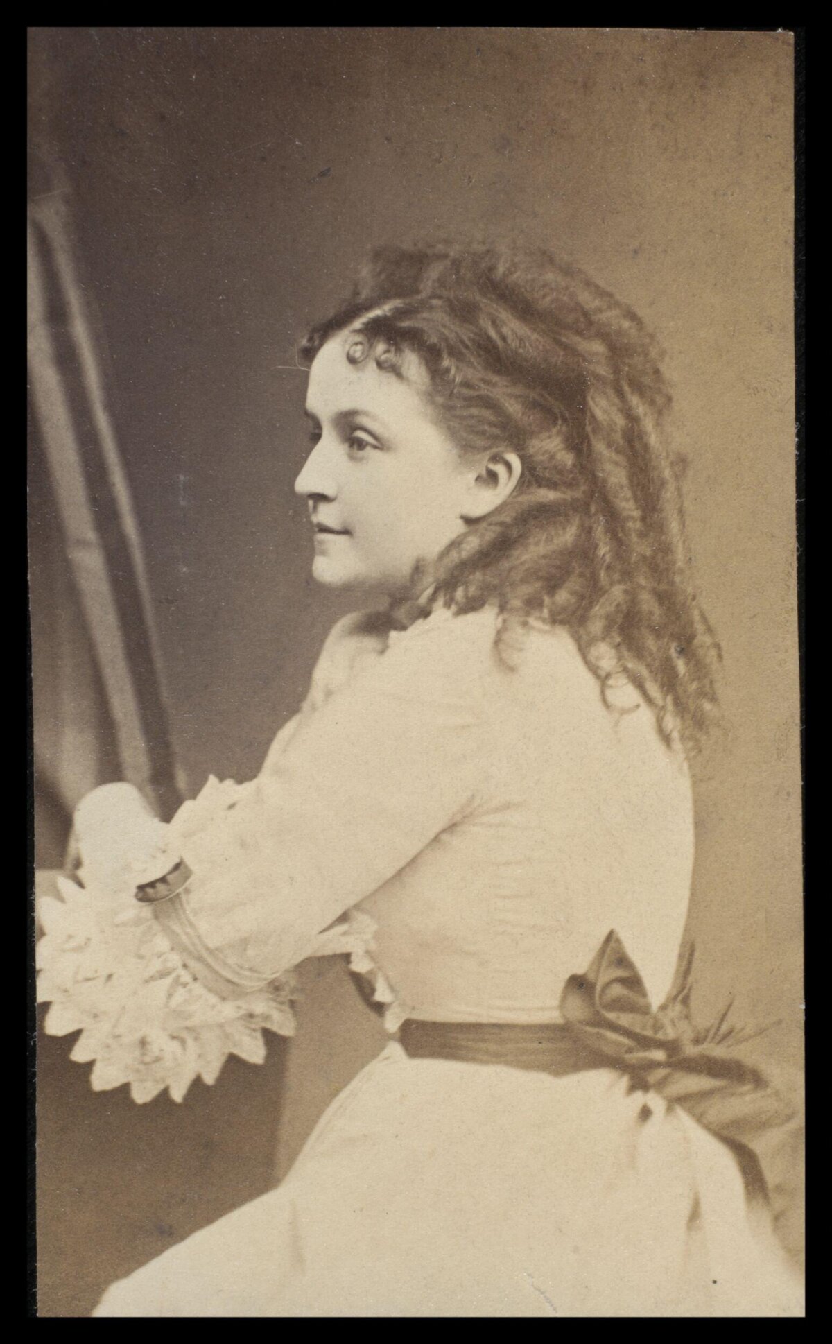 Vintage Sepia Portrait of Victorian Woman
