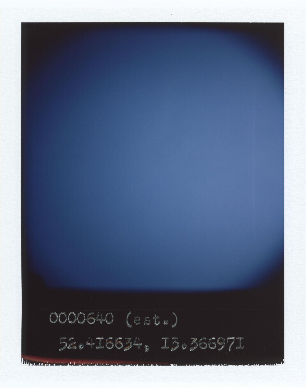 Polaroid Blue Sky With Coordinates
