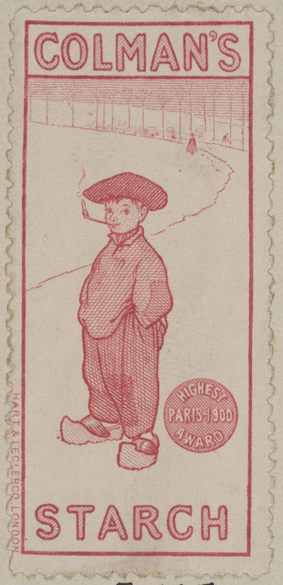 Vintage Colman's Starch Advertisement Stamp