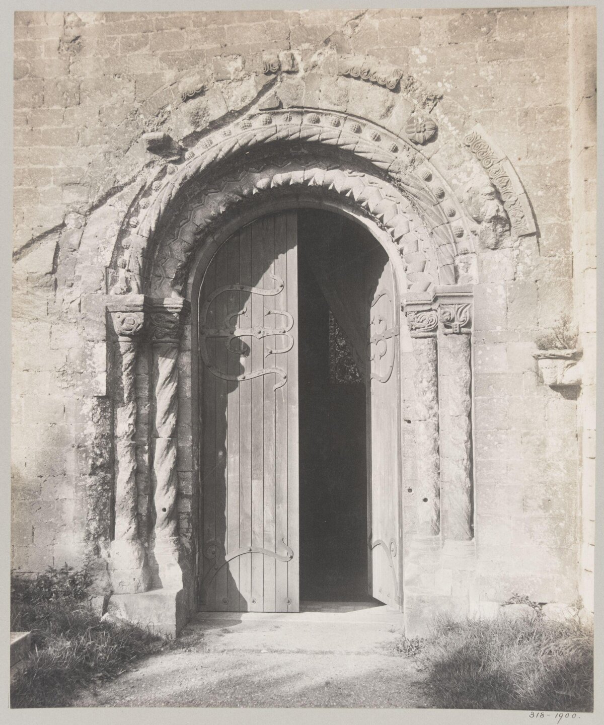 Ancient Carved Stone Arched Doorway