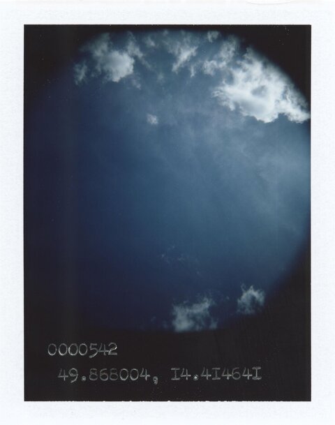 Polaroid Style Sky With Clouds