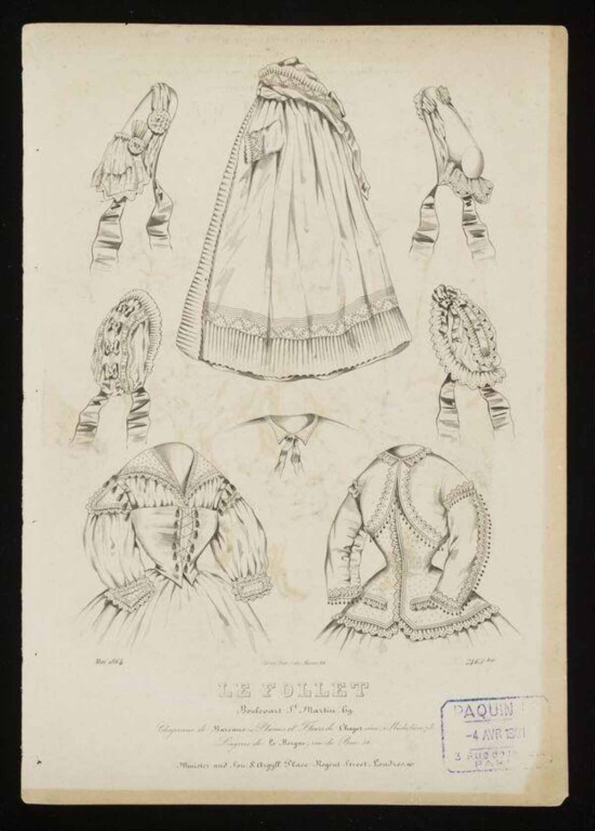 19th Century French Fashion Sketches