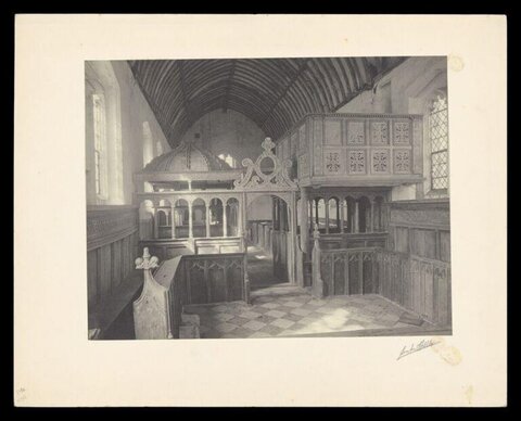 Vintage Church Interior View