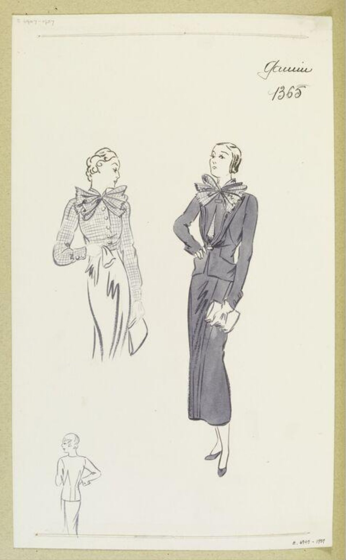 Vintage Women's Fashion Sketch