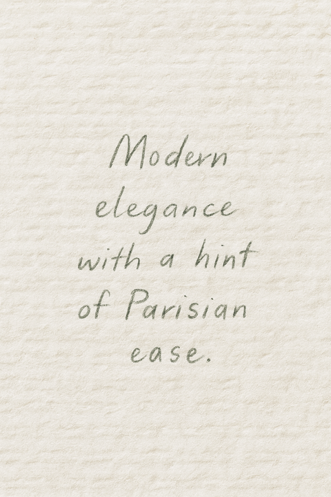 Handwritten Parisian Elegance Quote