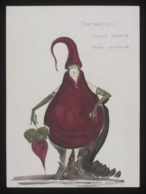 Cinderella Beet Costume Design Sketch