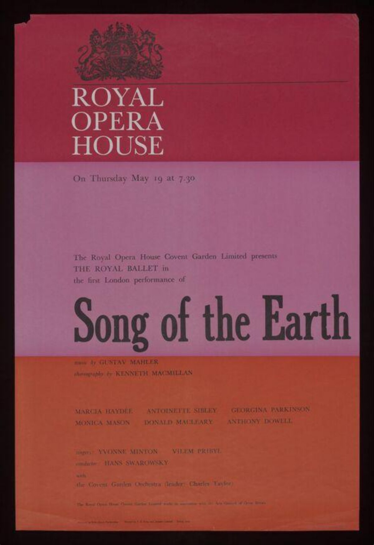 Royal Opera House Song of the Earth Poster