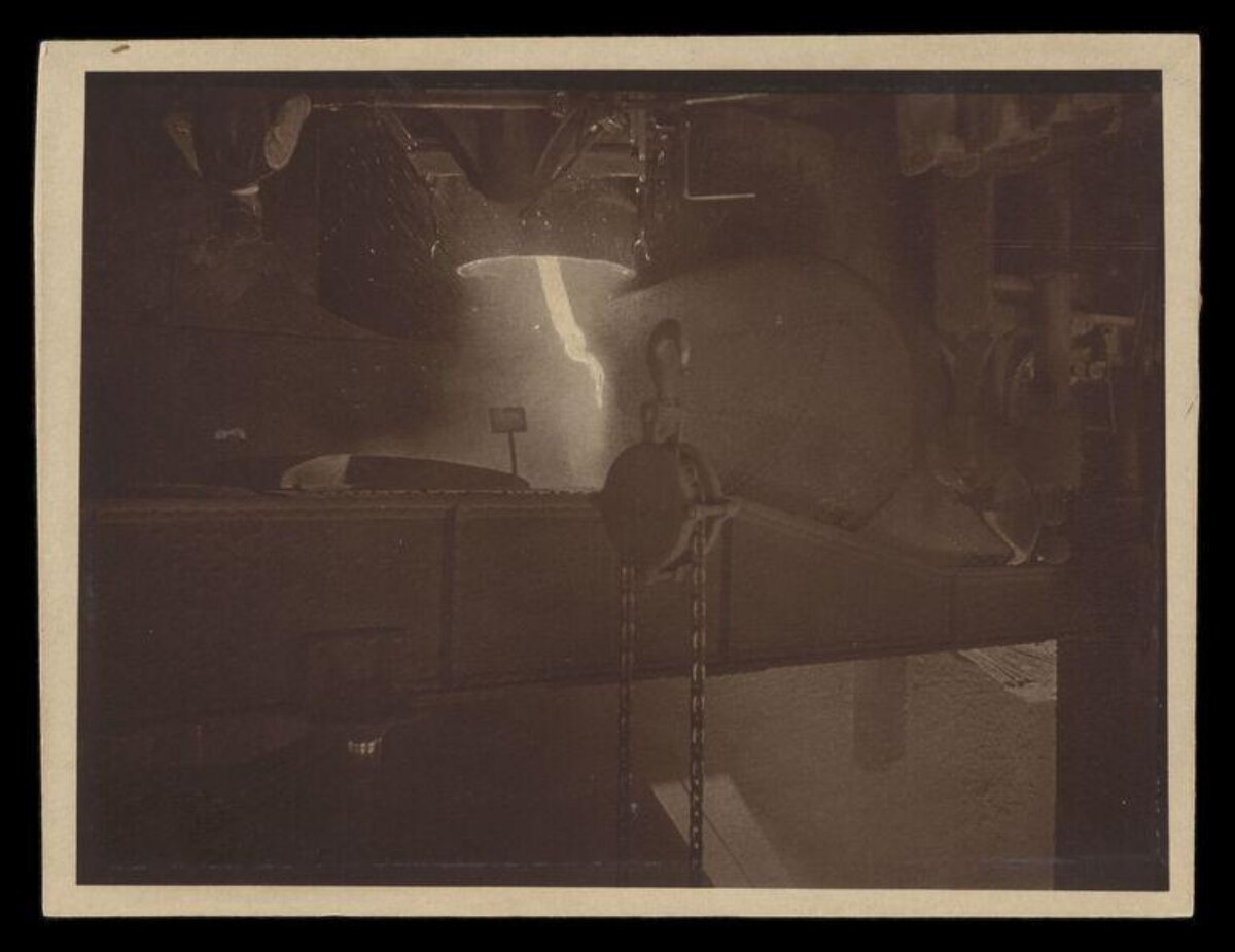 Vintage Factory Molten Metal Pouring