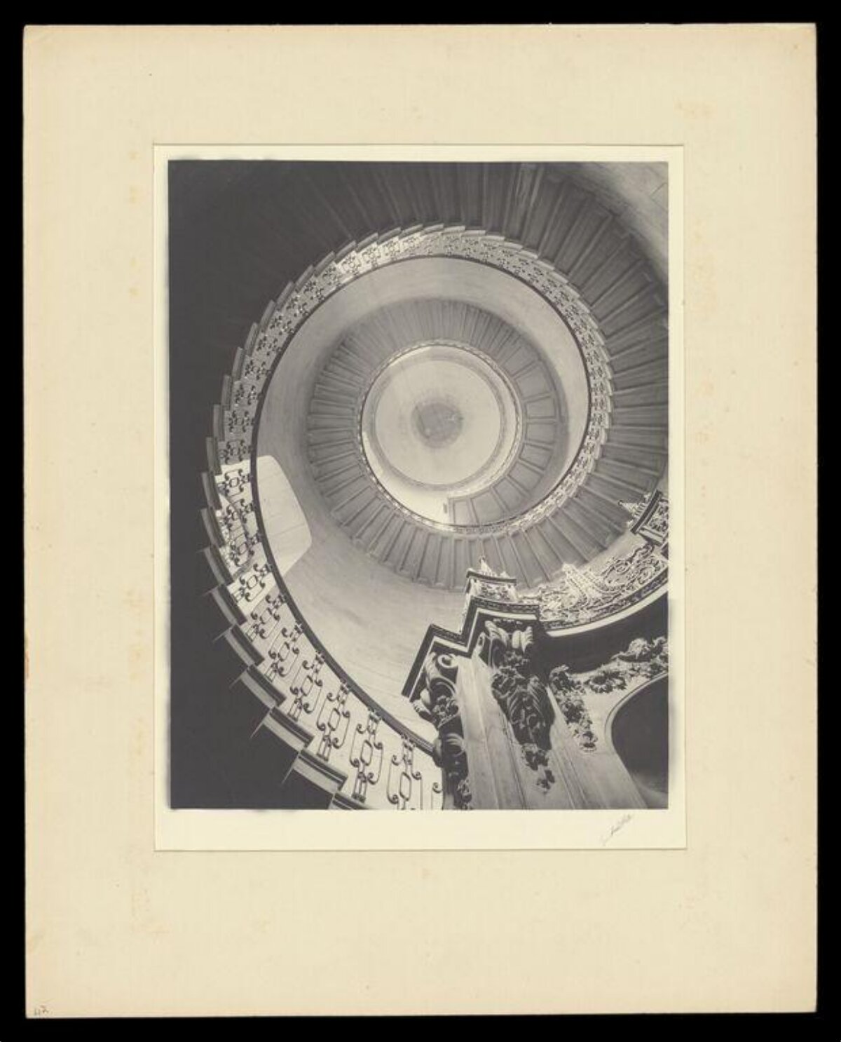 Overhead View of Spiral Staircase