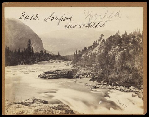 Vintage River Landscape at Hildal