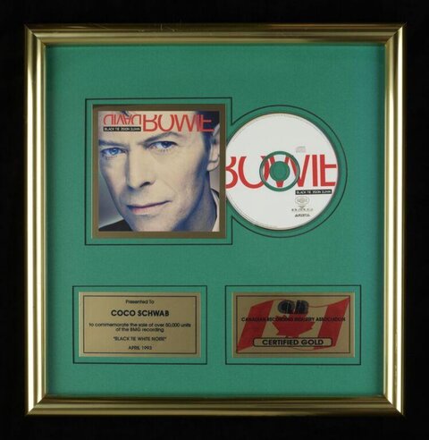 David Bowie Certified Gold Record Plaque