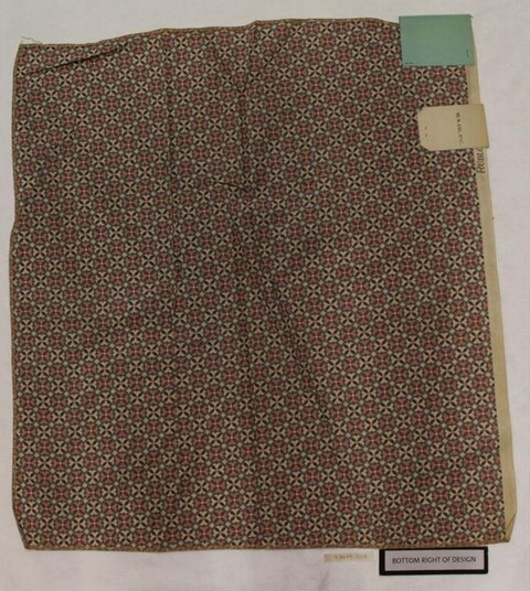 Vintage Geometric Pattern Fabric Sample