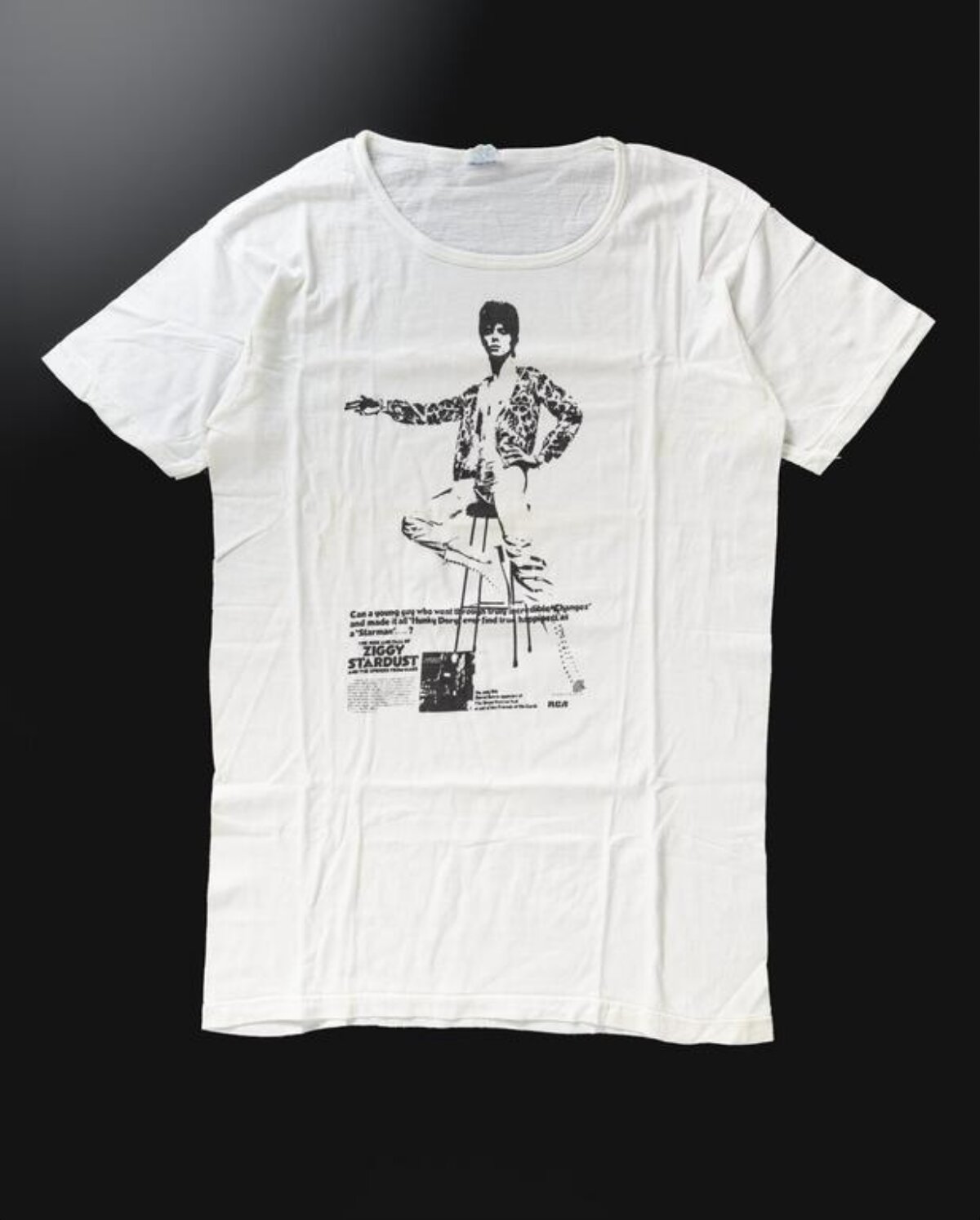 Ziggy Stardust Print White T-shirt