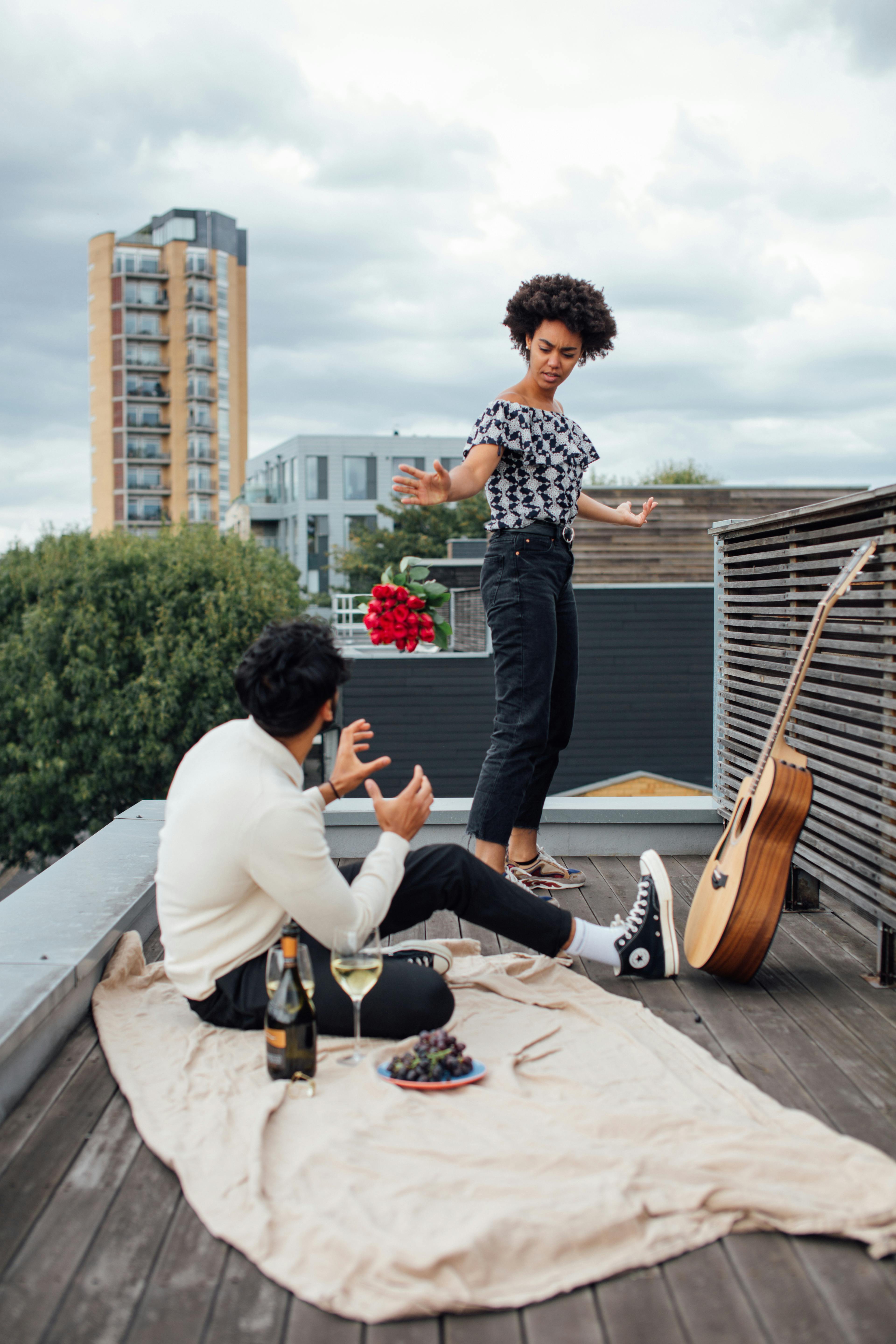 Couple's Rooftop Picnic Surprise
