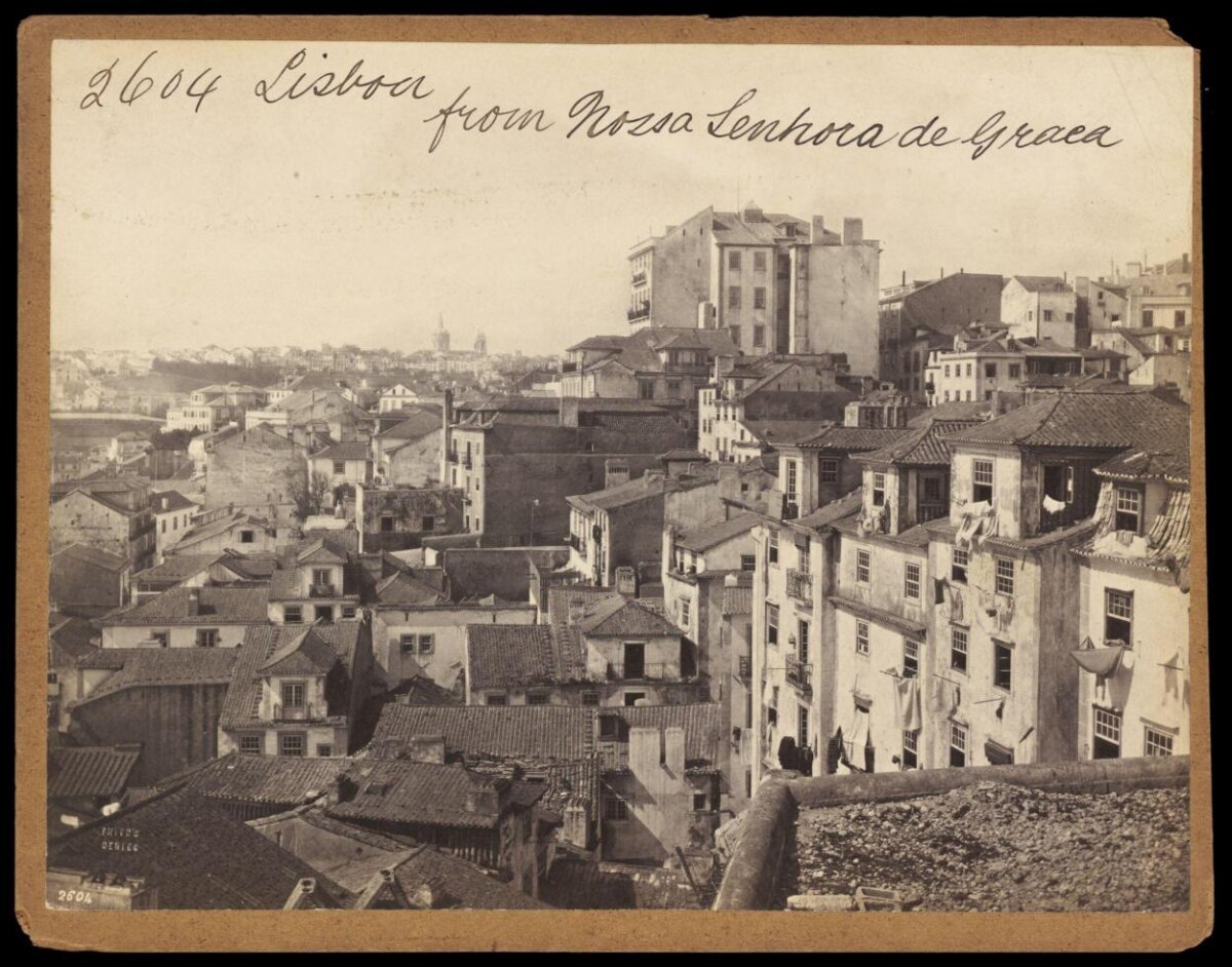 Vintage Lisbon View from Nossa Senhora de Graca