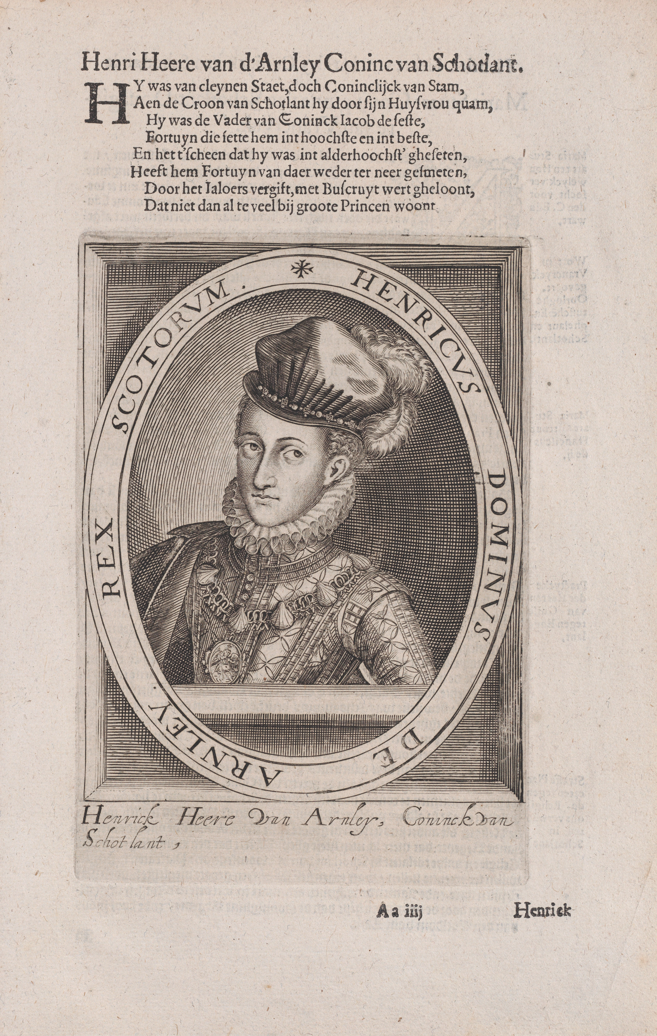 Engraving Portrait of King Henry of Scotland