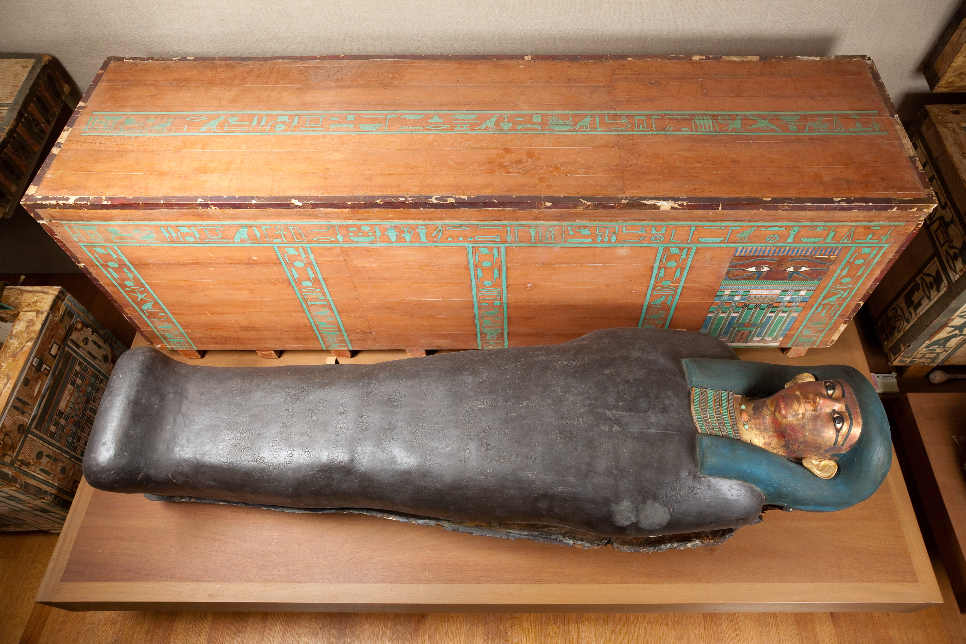 Ancient Egyptian Human-shaped Coffin Set