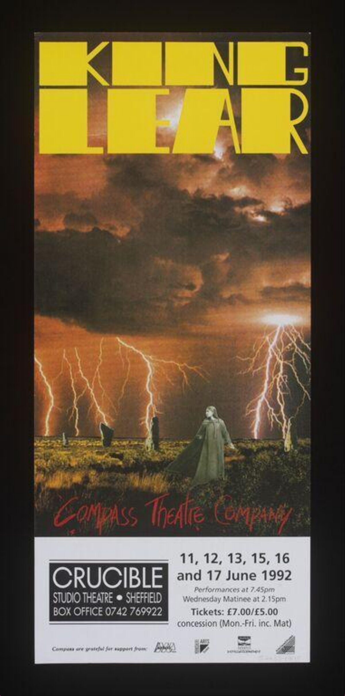 1992 King Lear Theatre Poster