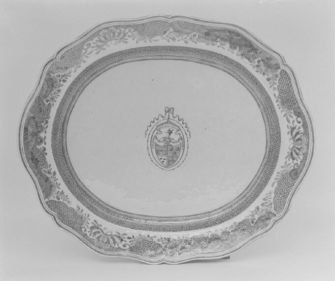 Oval Platter with Heraldic Crest