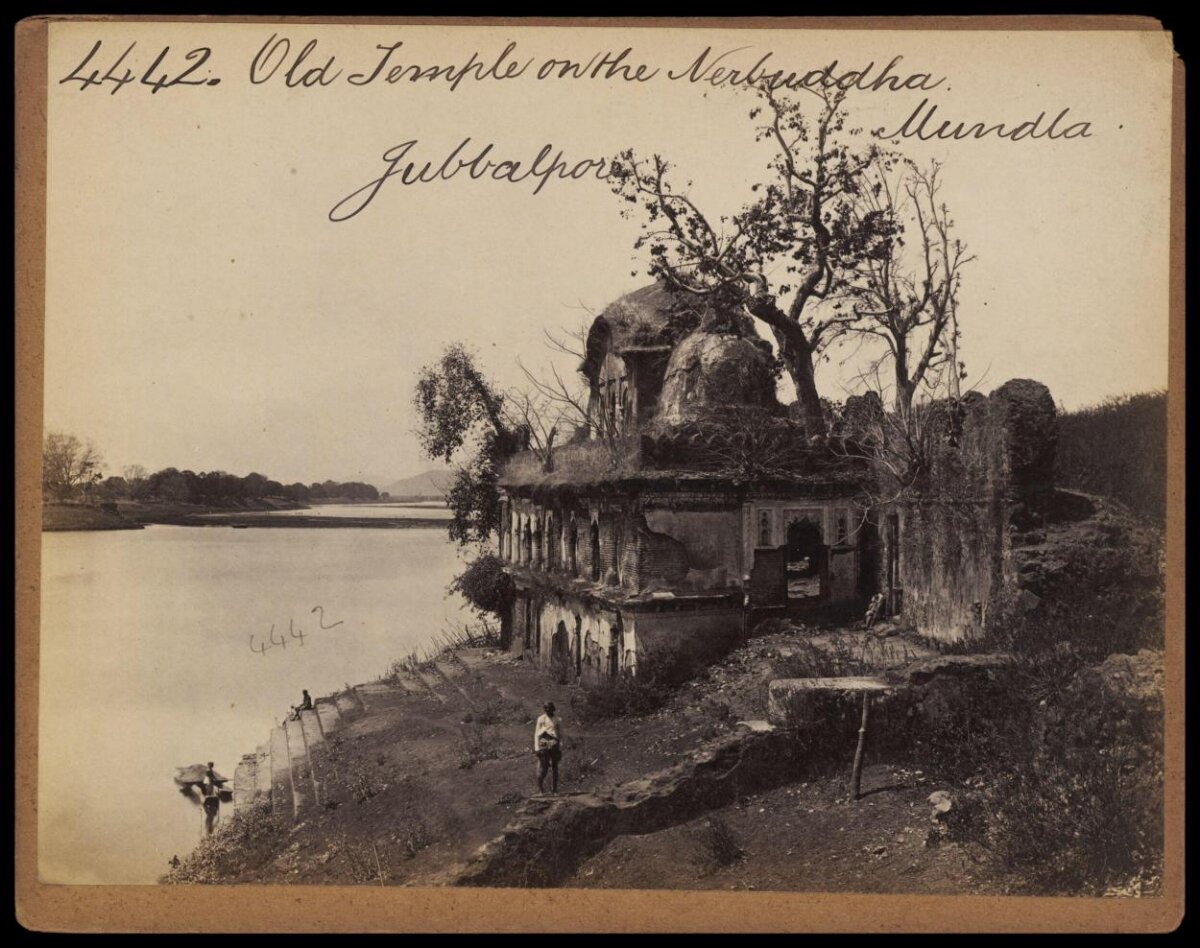 Old Temple on Nerbudda River Bank