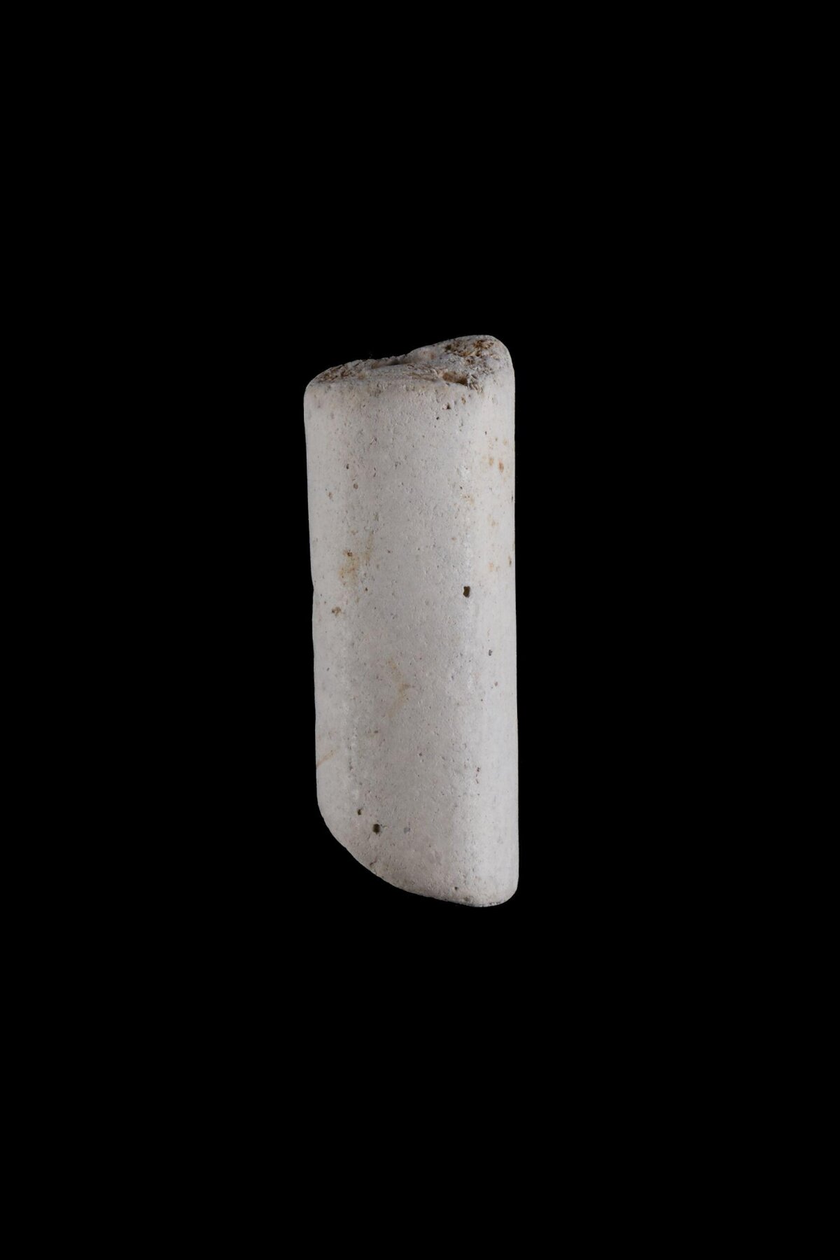 Cylindrical White Stone Artifact