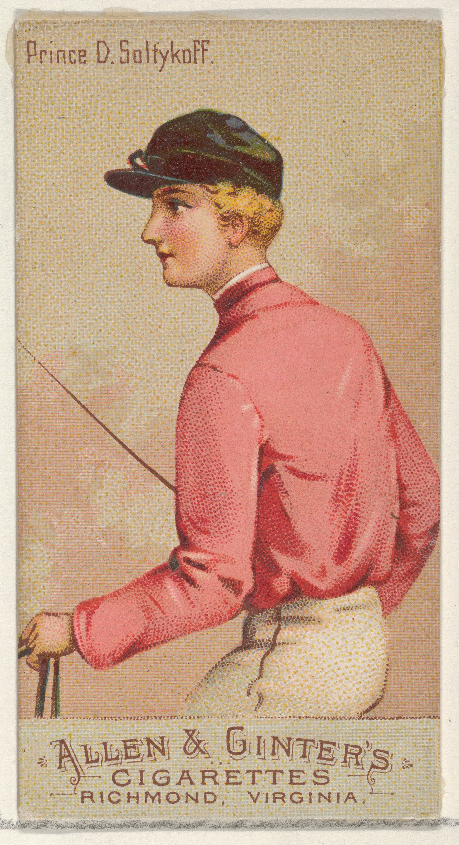 Prince D. Soltykoff Jockey Cigarette Card