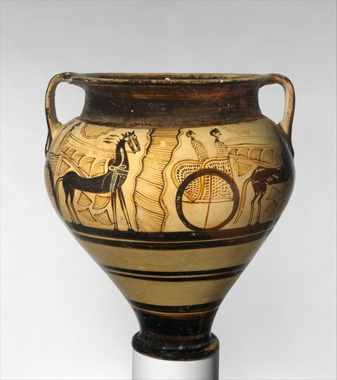 Ancient Painted Terracotta Amphora