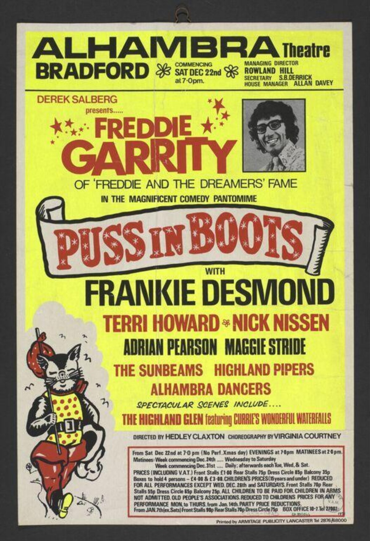 Vintage Puss in Boots Pantomime Poster