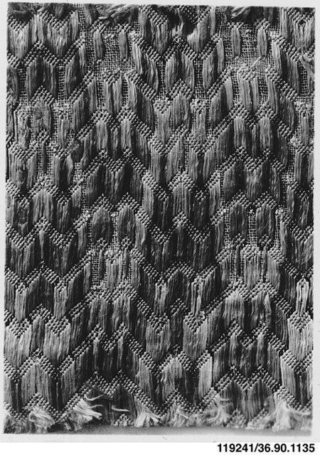 Chevron Pattern Woven Textile Fragment