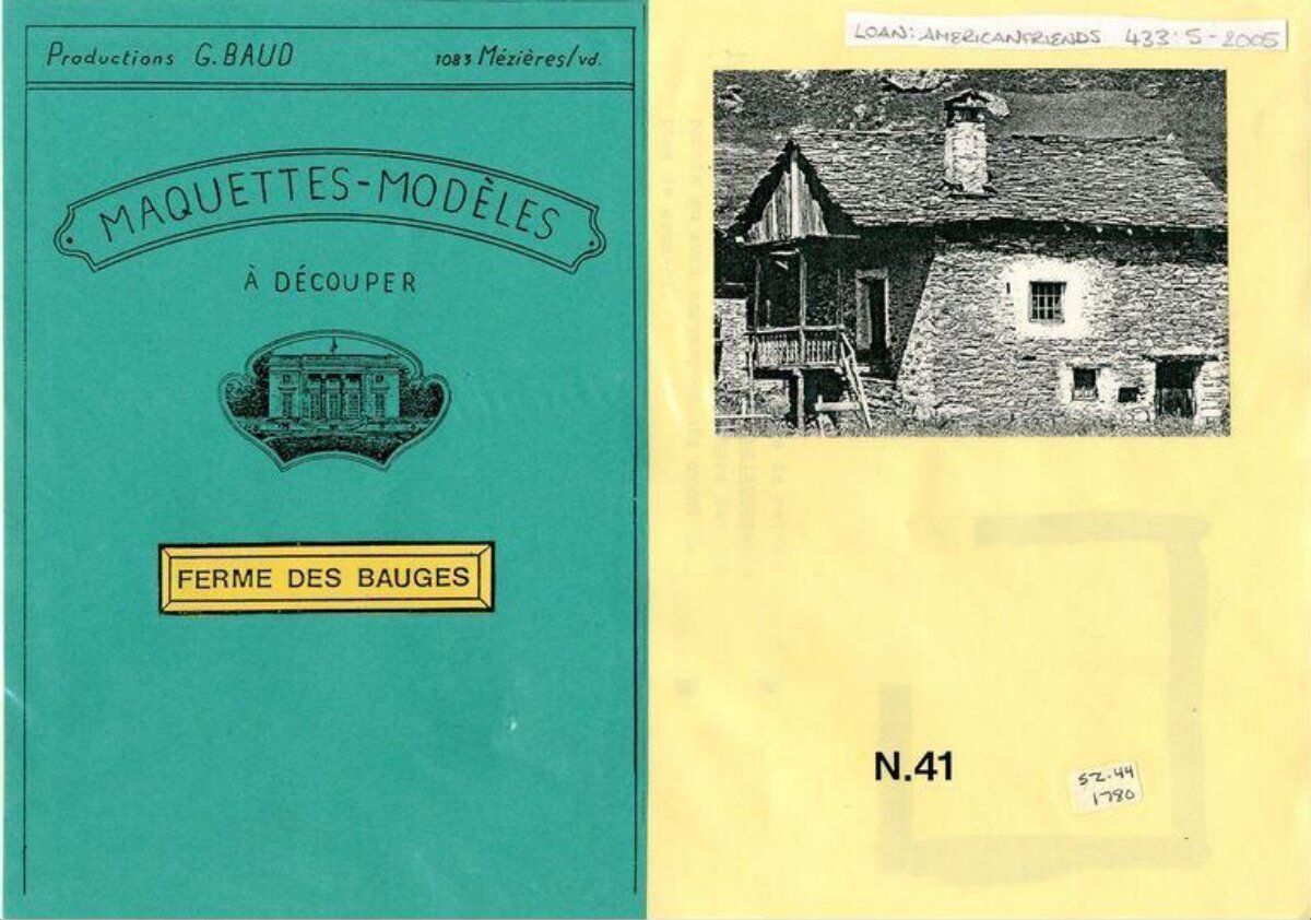 Ferme des Bauges Paper Model Cover