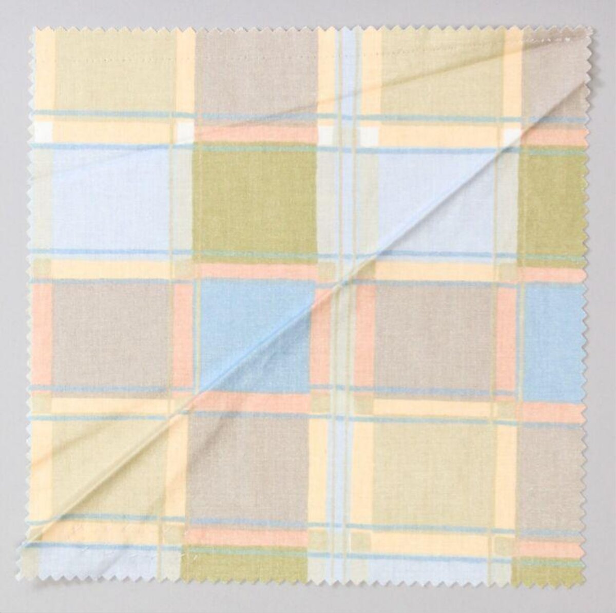 Folded Plaid Fabric Swatch