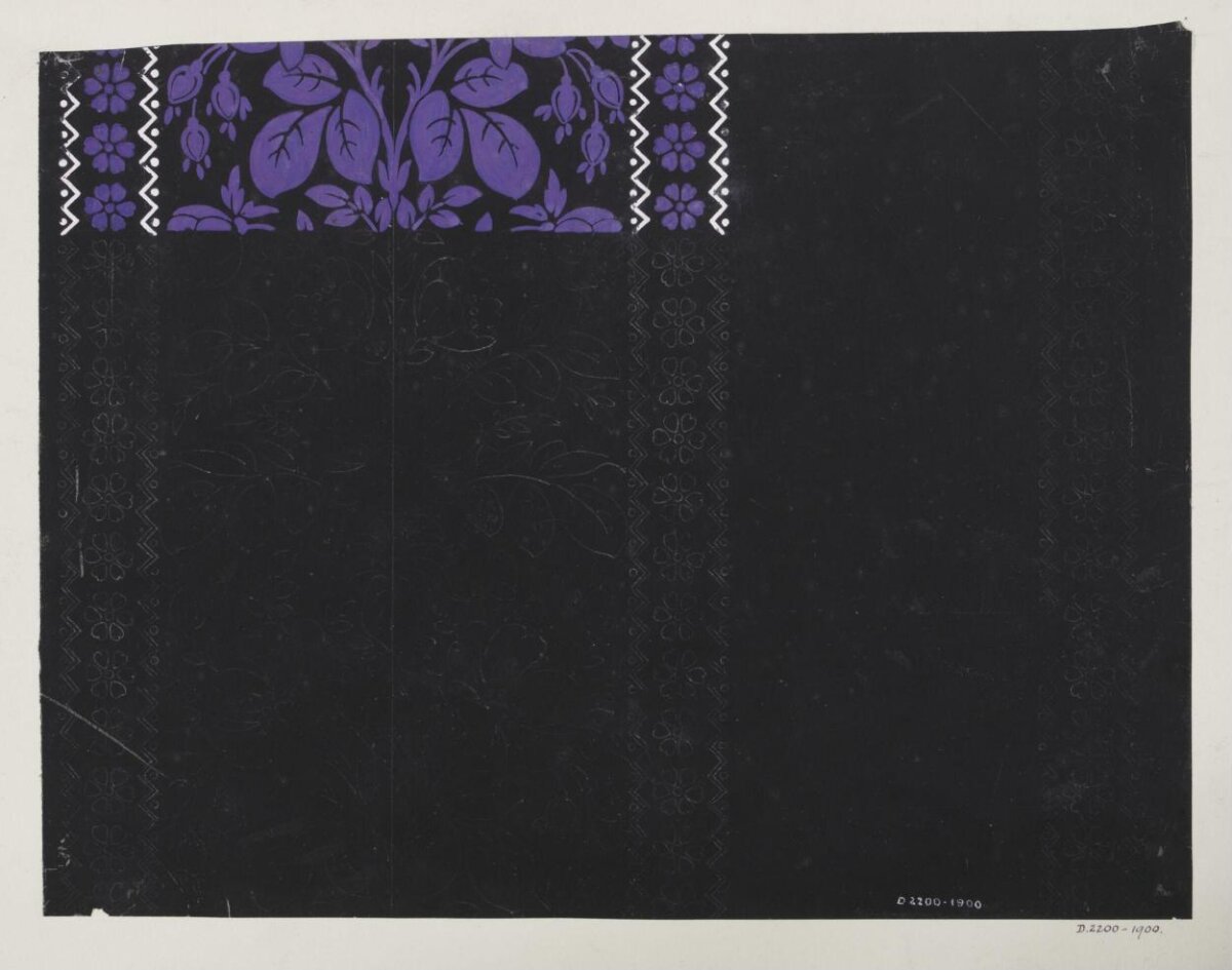 Purple Floral Textile Pattern Design