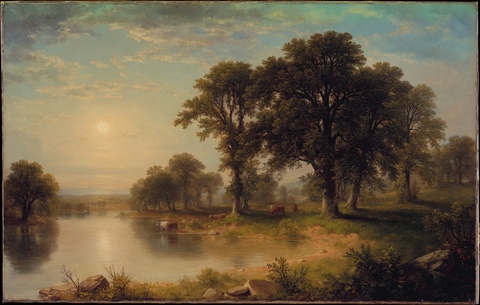 Calm River Pastoral Landscape