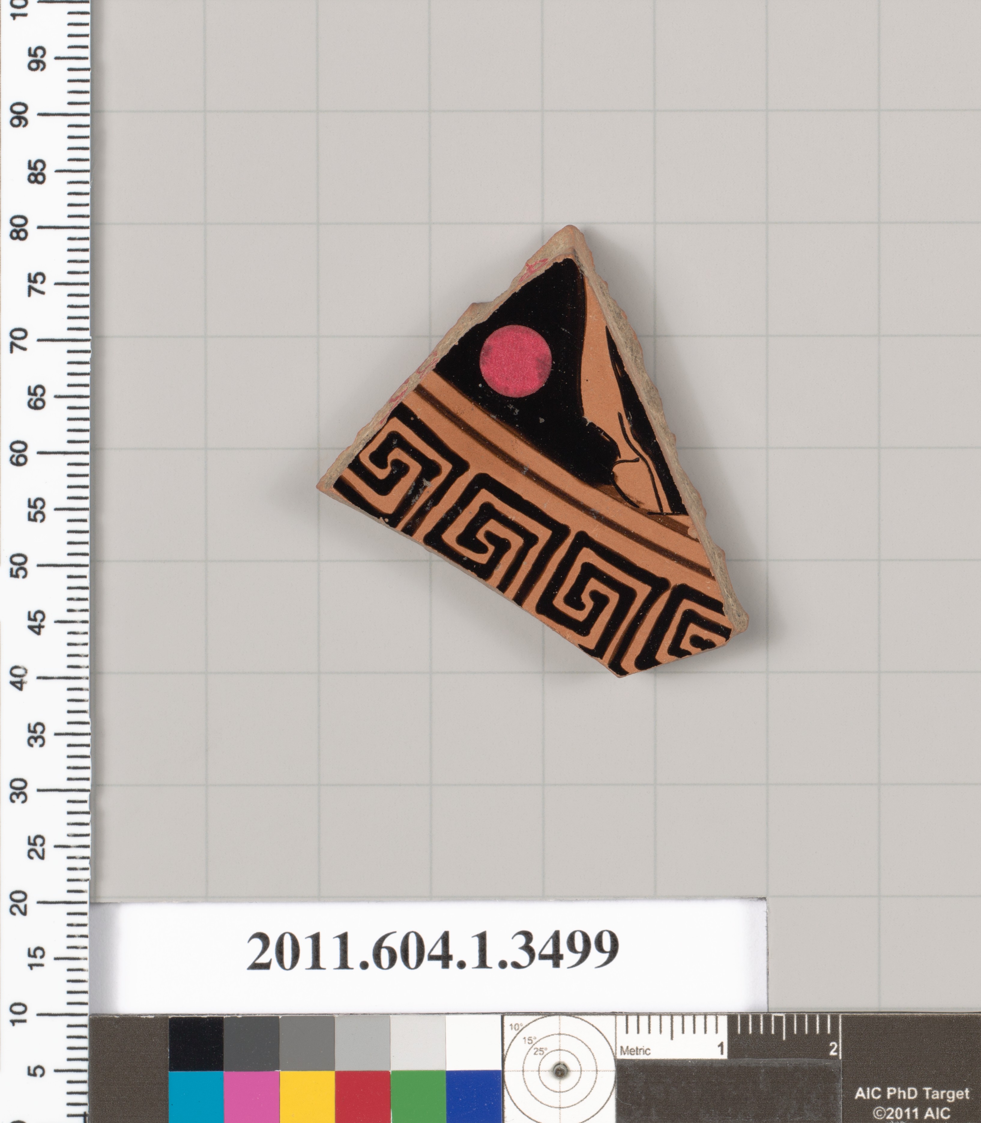 Decorated Ancient Pottery Fragment