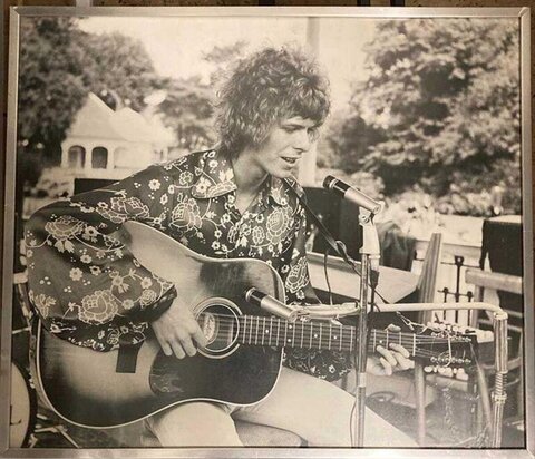 Musician Playing Acoustic Guitar Outdoors