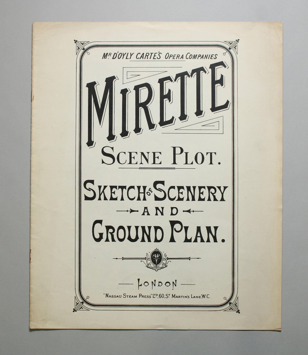 Mirette Opera Scene Plot Cover